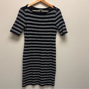Lauren Ralph Lauren Sheath Mini Dress Womens size M Cotton Summer Fun Party